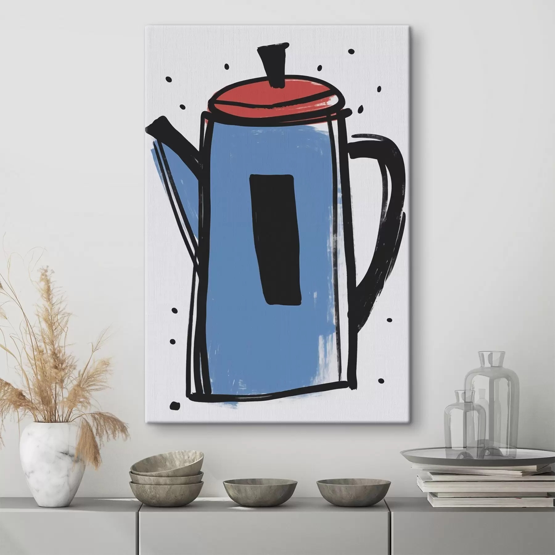 Paveikslėlis Kavos puodelis, primityvaus piešinio imitacija s47496