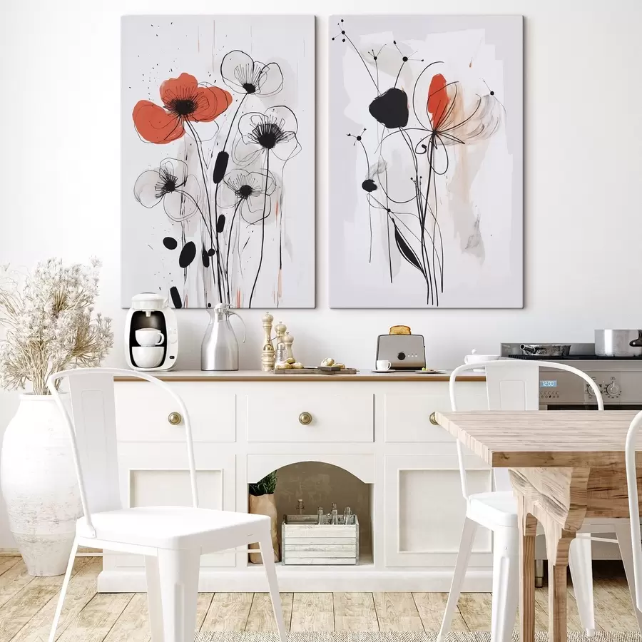 Paveikslėlis Abstrakčių gėlių imitacija piešinyje m01227