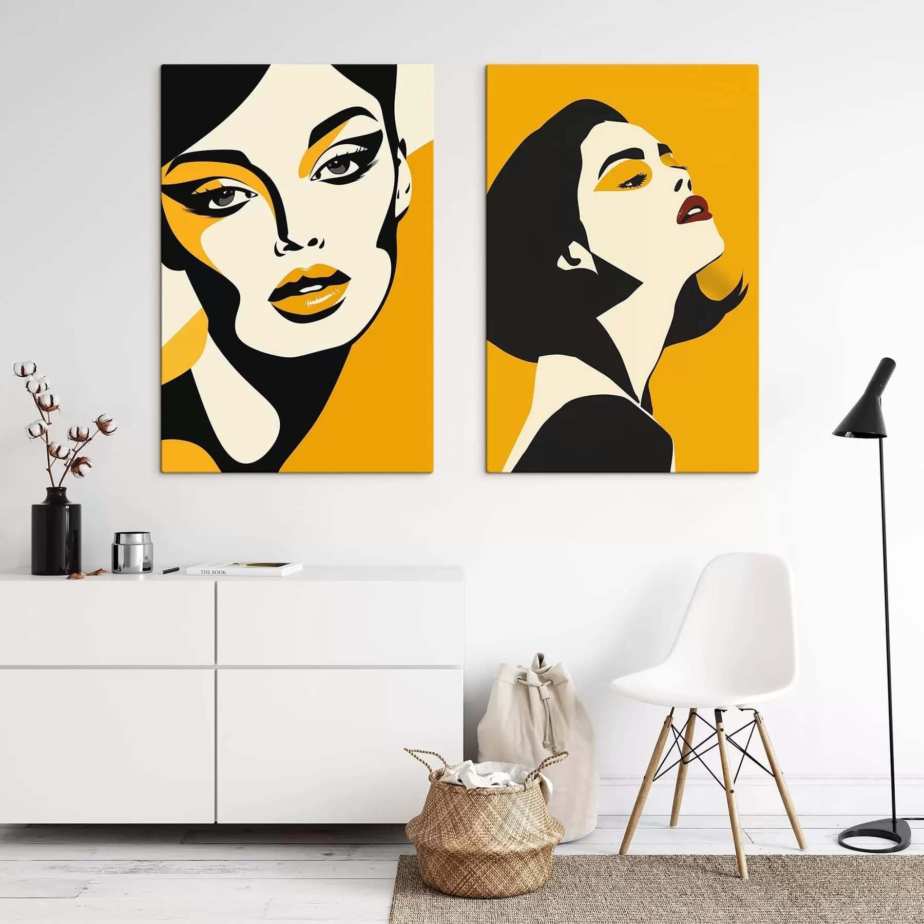 Paveikslėlis Moters portretas geltonais atspalviais m01229