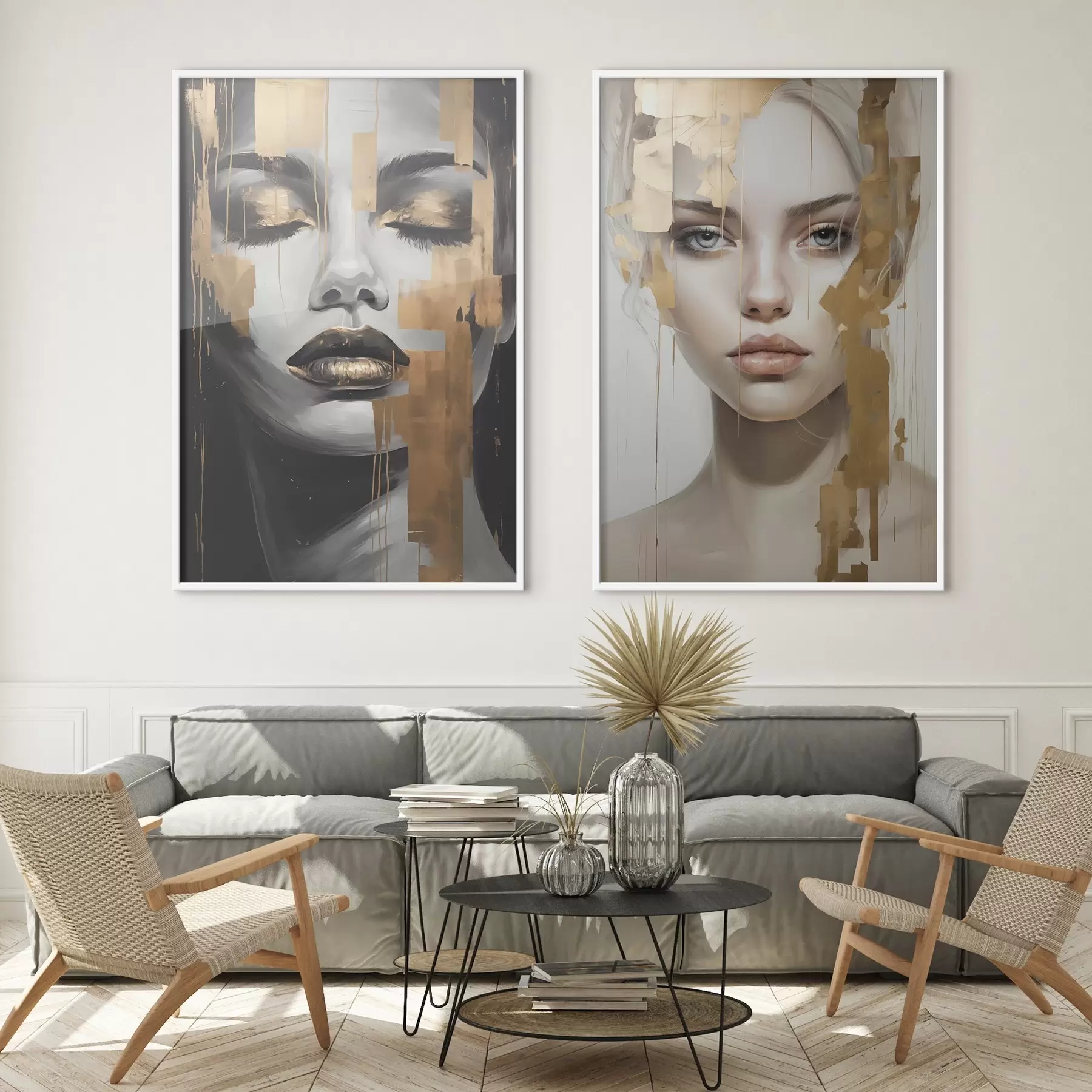 Fototapetai Juodai baltas moters portretas d00544