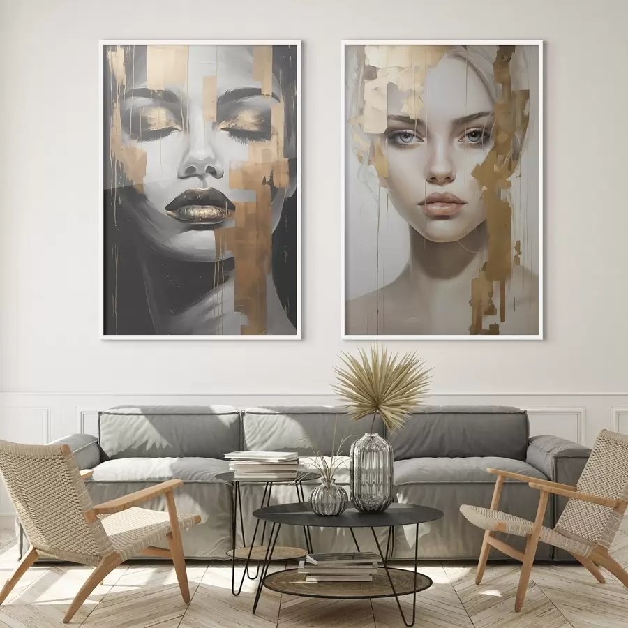 Fototapetai Juodai baltas moters portretas d00544