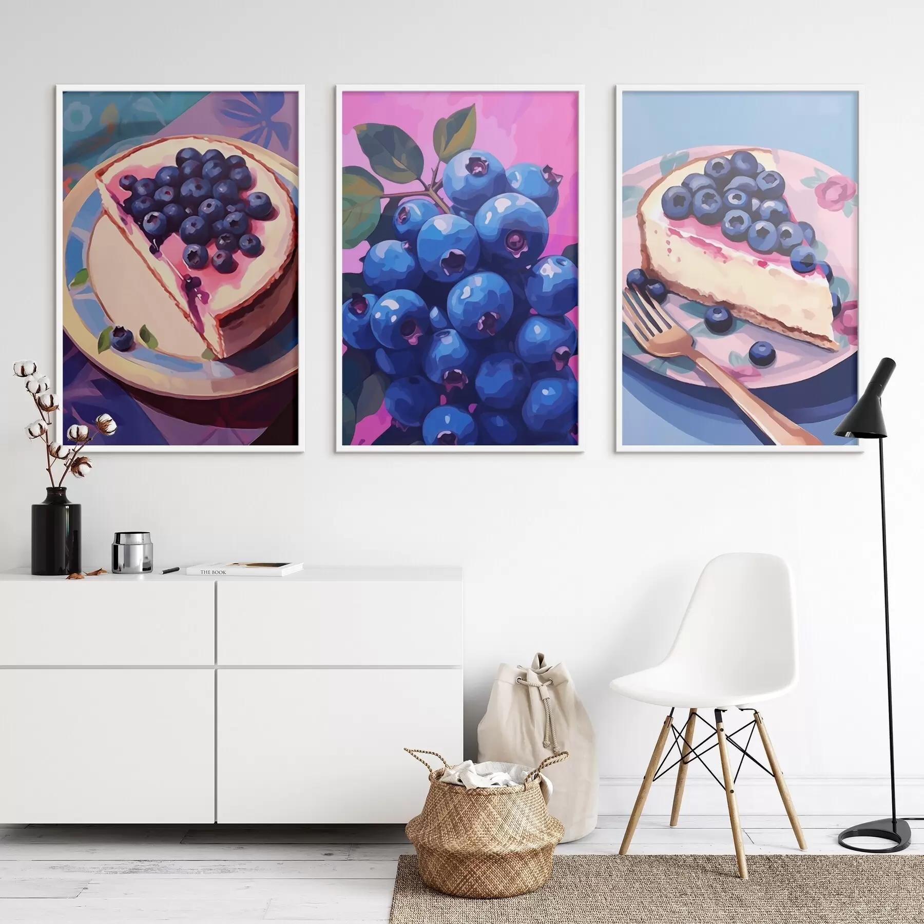 Fototapetai Sūrio pyragas ir mėlynės d00547