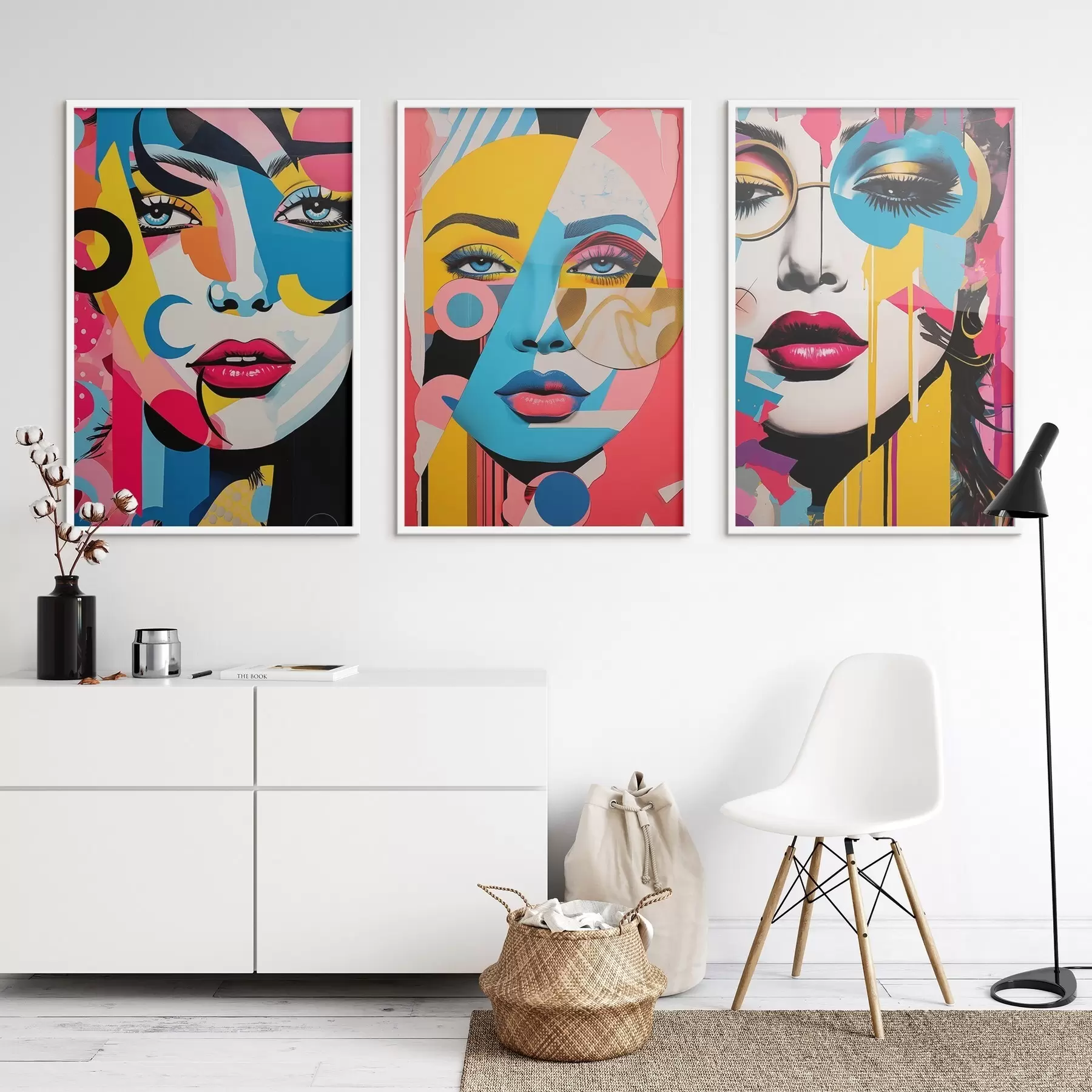 Fototapetai Spalvingų veidų abstrakcija d00557