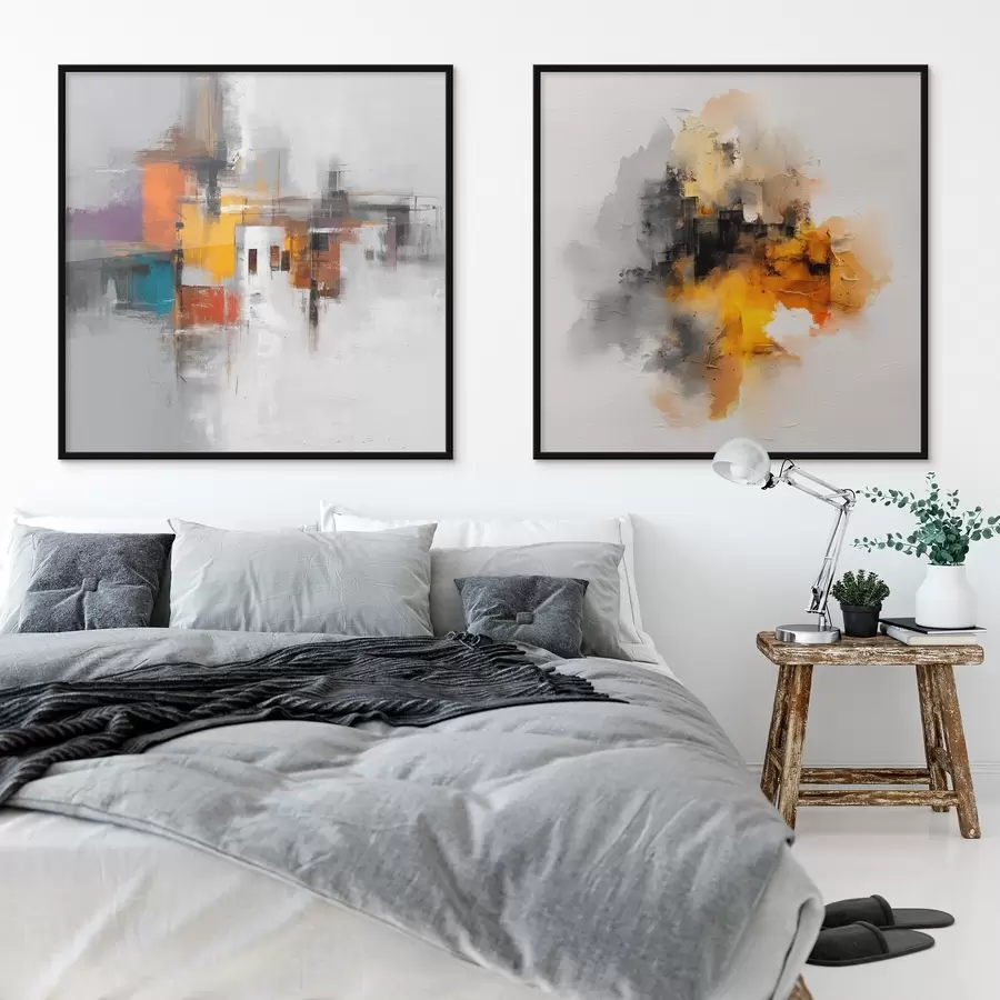 Fototapetai Išraiškingas miestas: meno kompozicija su kontrastingomis spalvomis d00566