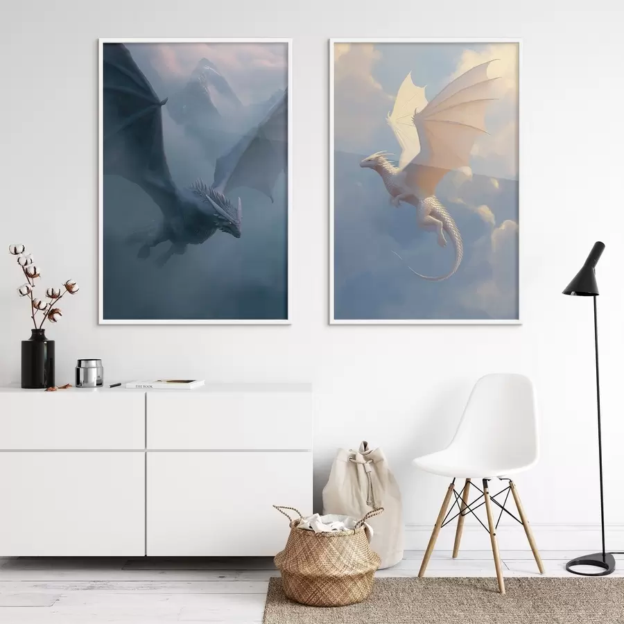 Fototapetai Drakonai danguje d00600
