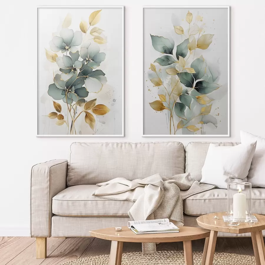 Fototapetai Abstrakčios šakos su lapais d00610