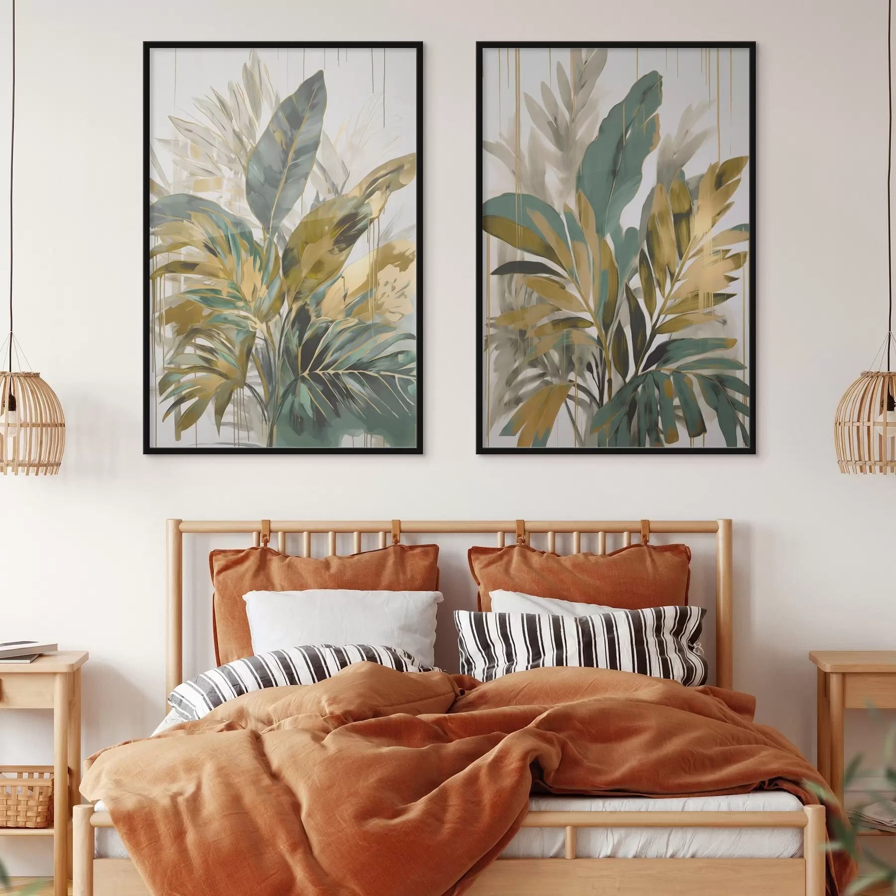 Fototapetai Abstraktūs atogrąžų lapai d00671