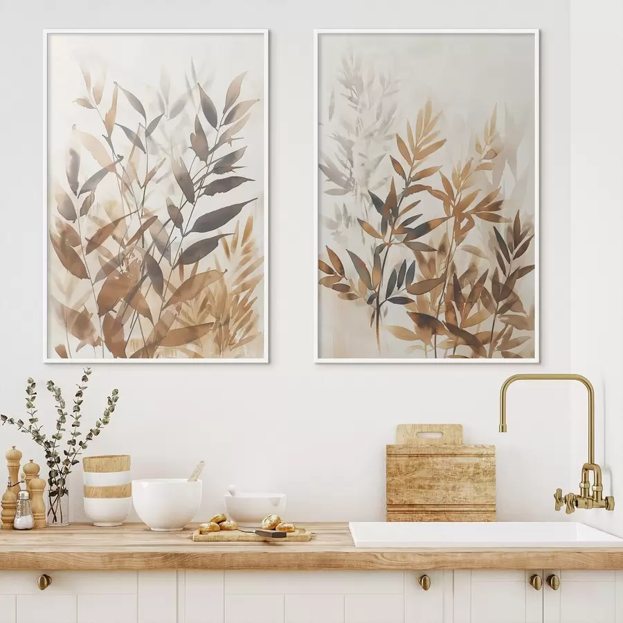 Fototapetai Subtilūs lapų šakeliukai d00715