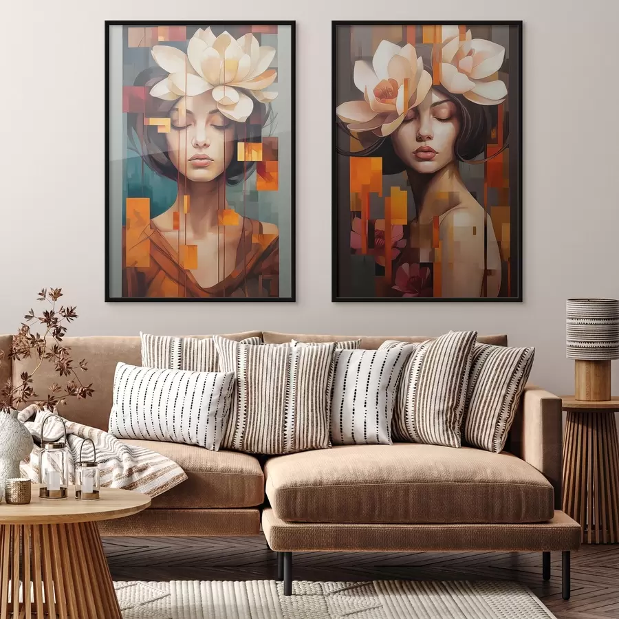 Fototapetai Moteris su gėlėmis d00734