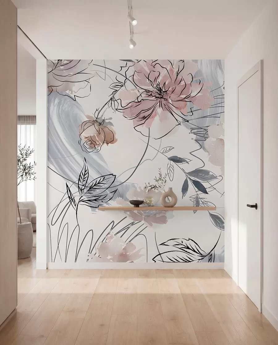 Fototapetai Akvarelinės gėlės u71515