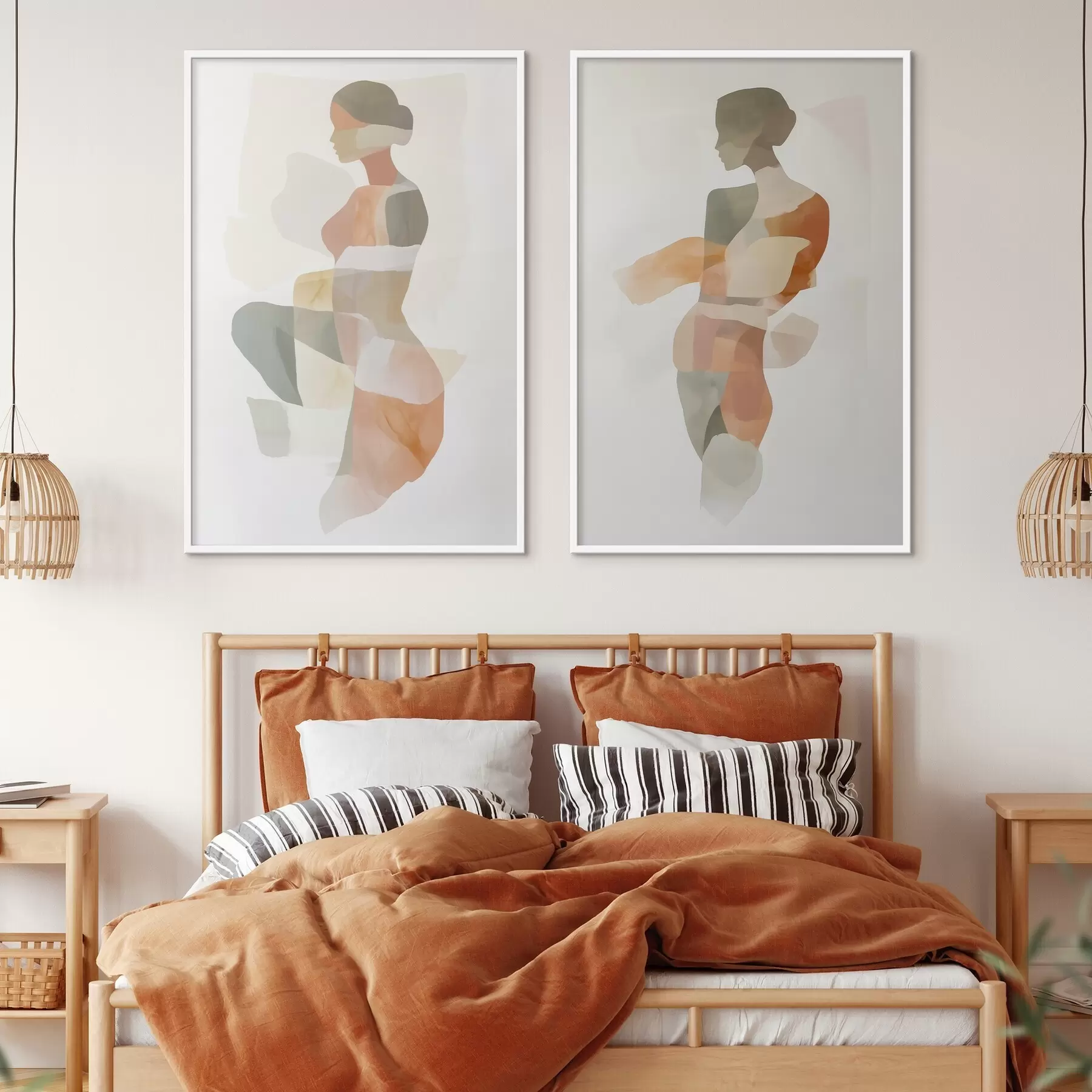 Fototapetai Abstrakčios moteriškos siluetai d00788