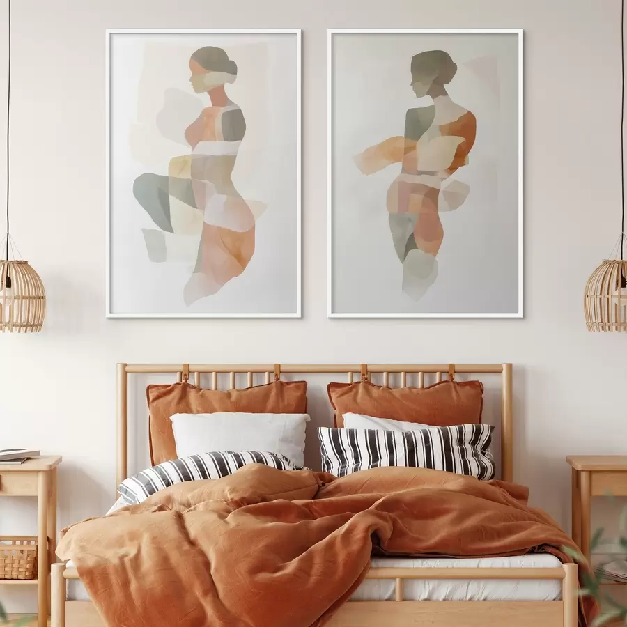 Fototapetai Abstrakčios moteriškos siluetai d00788