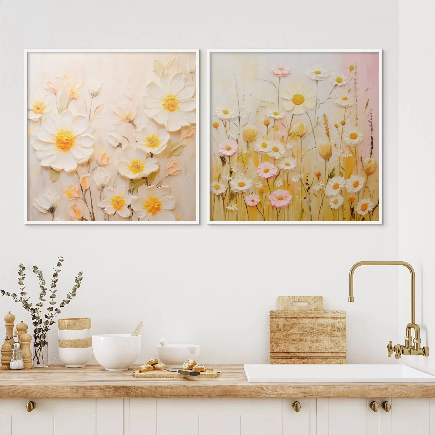 Fototapetai Gėlių pieva aliejaus tapybos stiliumi d00711