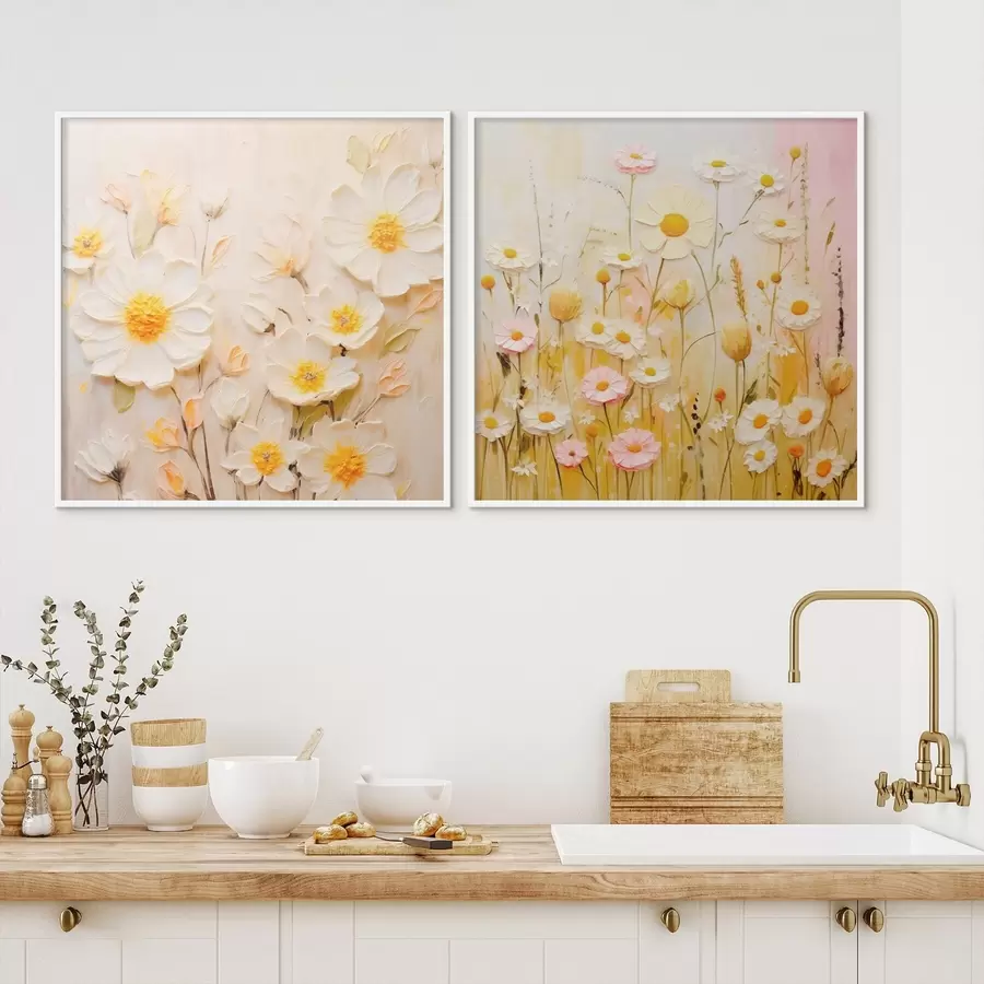 Fototapetai Gėlių pieva aliejaus tapybos stiliumi d00711