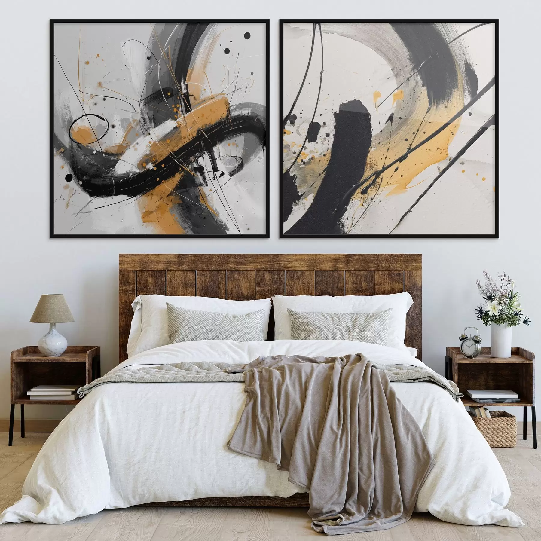 Fototapetai Išraiška geltonos ir juodos spalvų tonais d00739