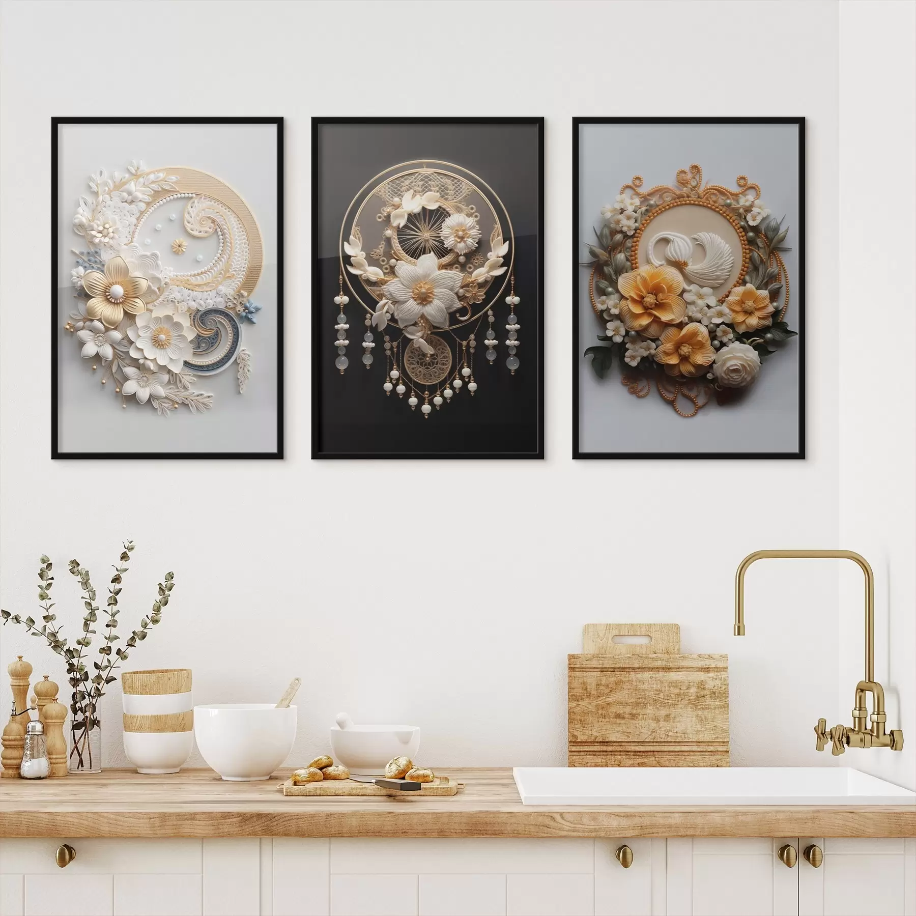 Fototapetai Abstrakčios gėlių kompozicijos d00561