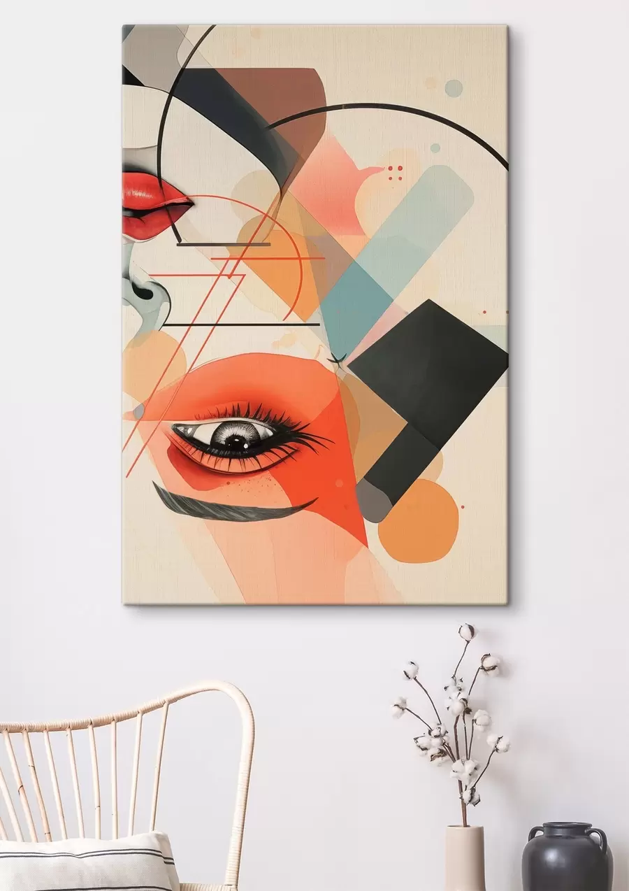 Paveikslėlis Veidas ir geometrinės figūros s47448