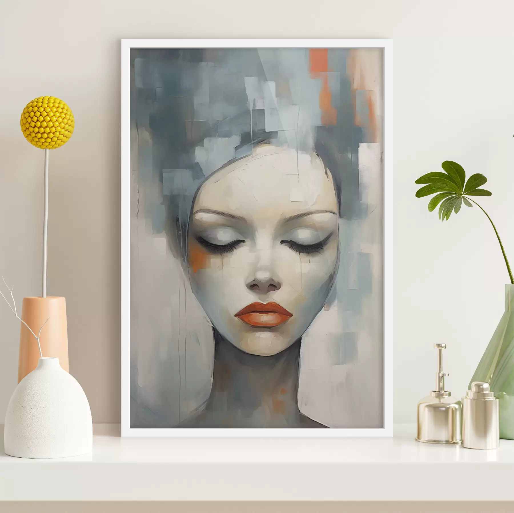 Fototapetai Abstraktus merginos portretas f47365