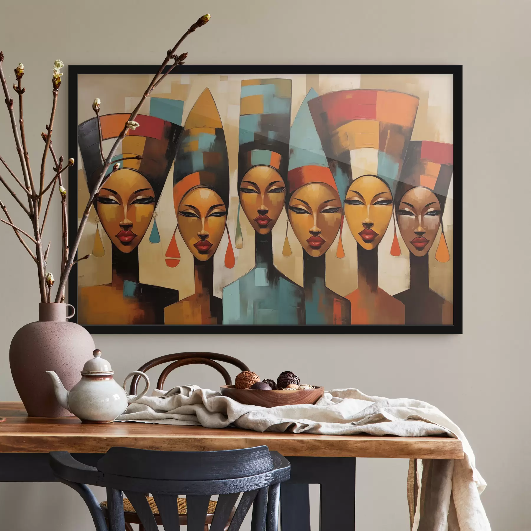 Fototapetai Afrikos stiliaus moterų portretai f47387