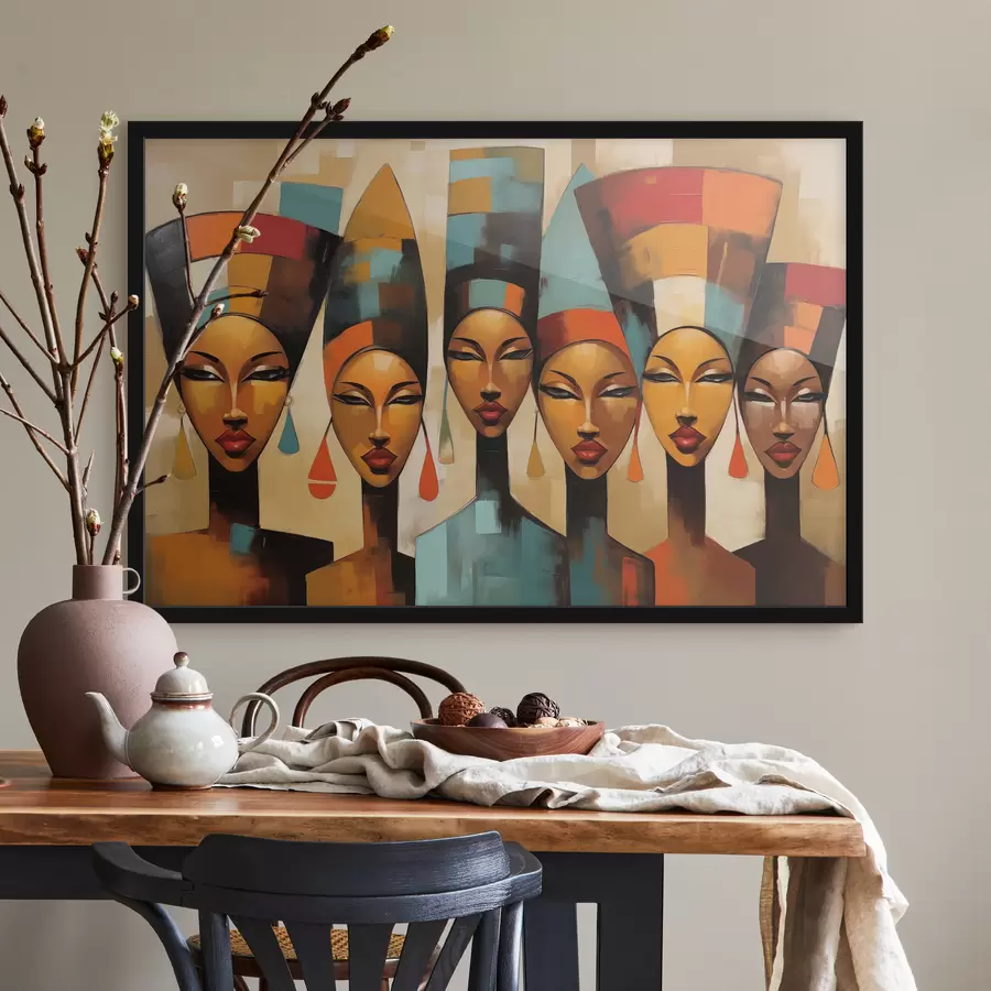 Fototapetai Afrikos stiliaus moterų portretai f47387