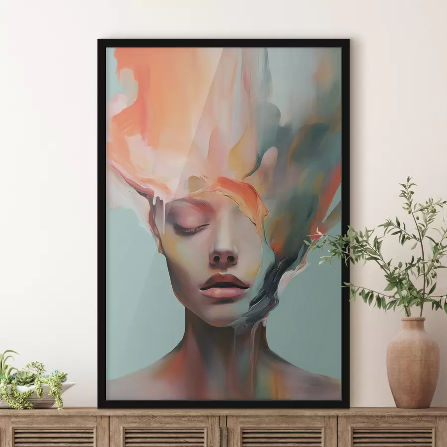 Fototapetai Abstraktus merginos portretas f47389