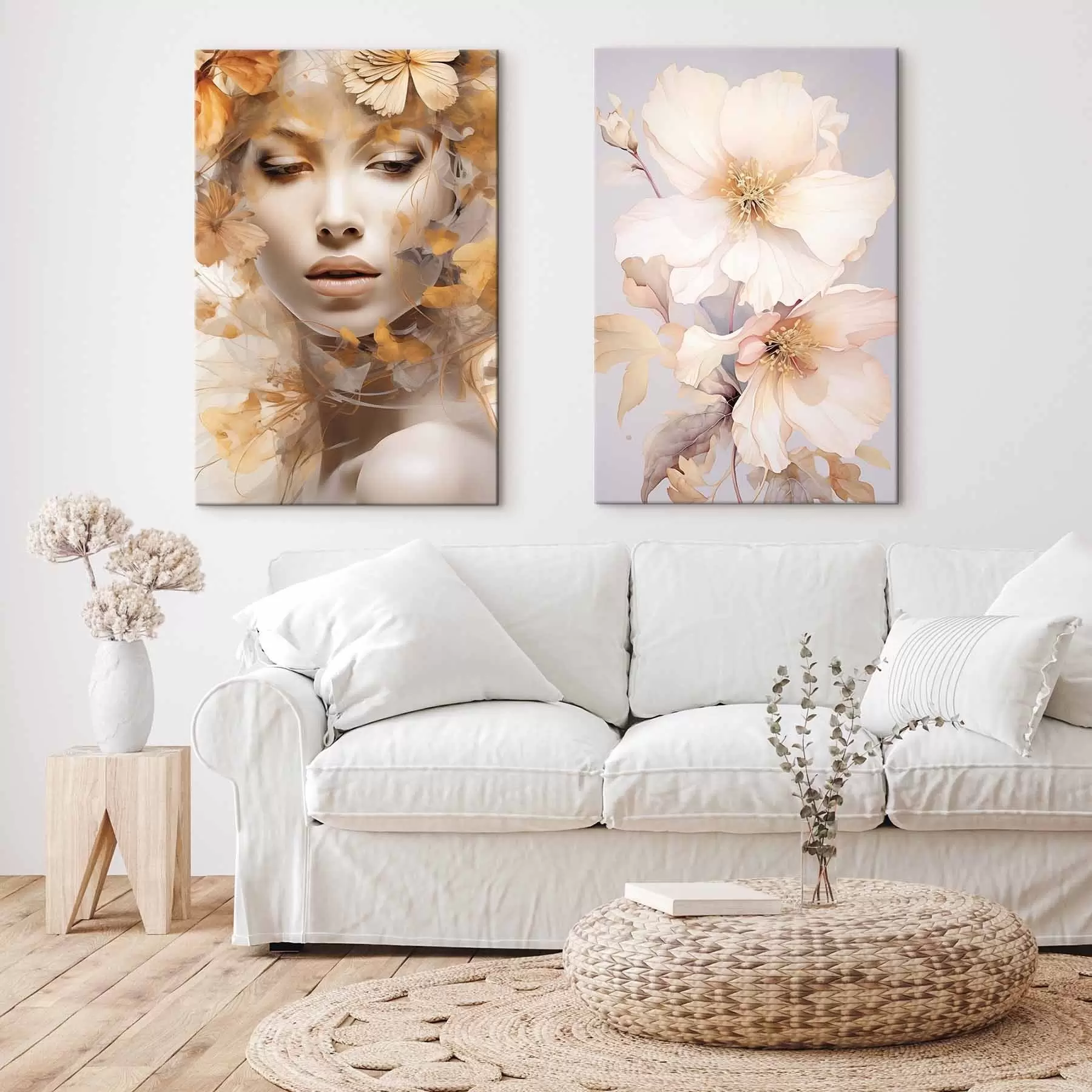 Paveikslėlis Mergina ir trapūs gėlės m01251