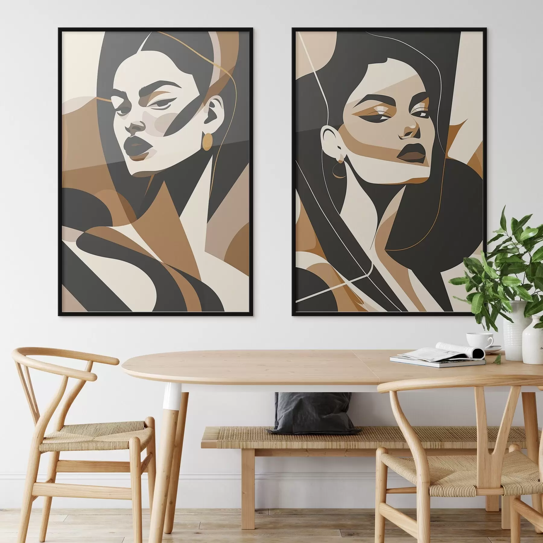 Fototapetai Abstraktūs moterų portretai d01075