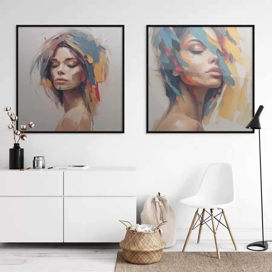 Fototapetai Abstraktus moters portretas d01081