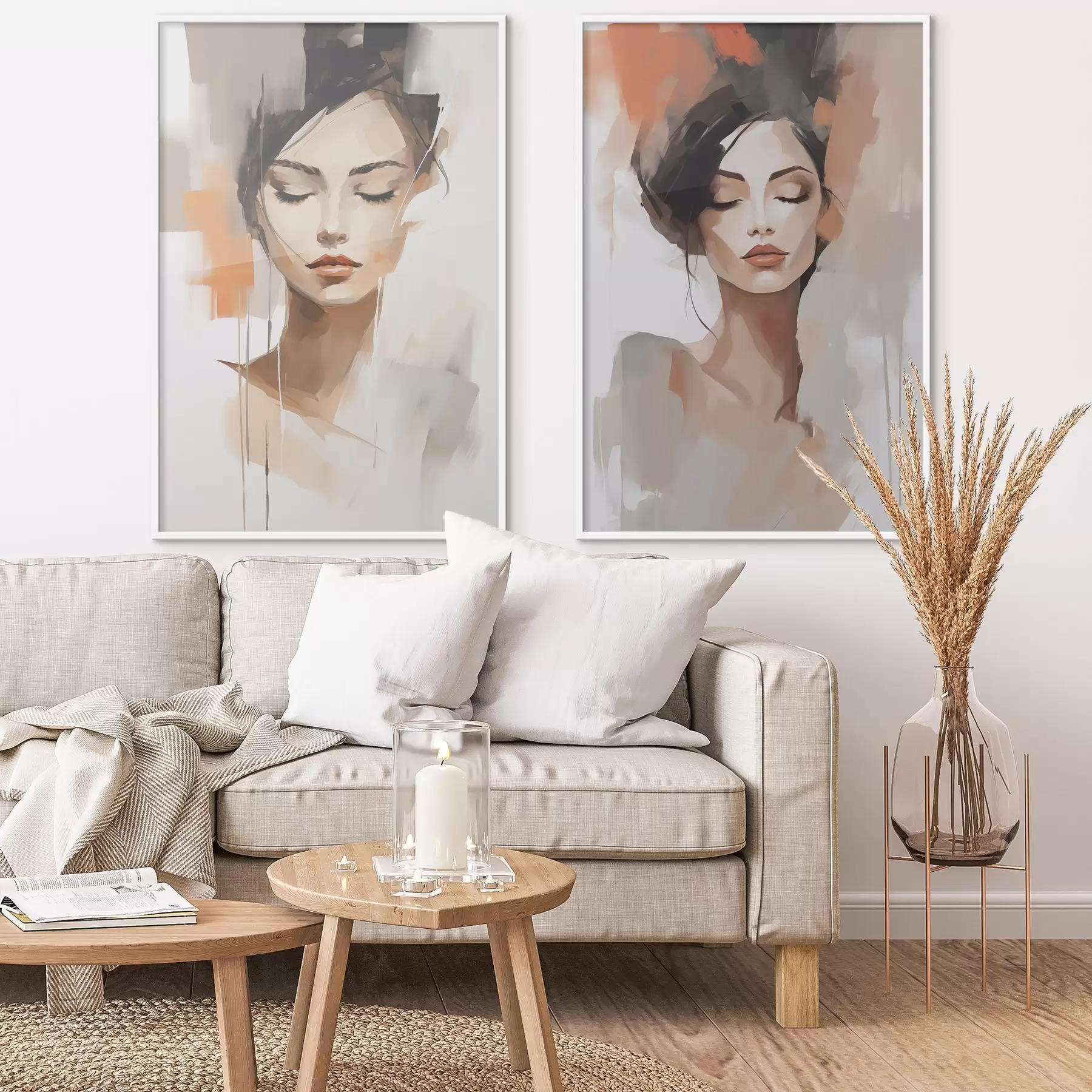 Fototapetai Abstraktus merginos portretas d01159