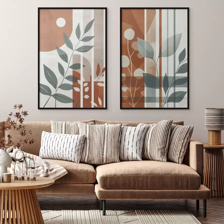 Fototapetai Abstrakcija su lapų šakomis d01074