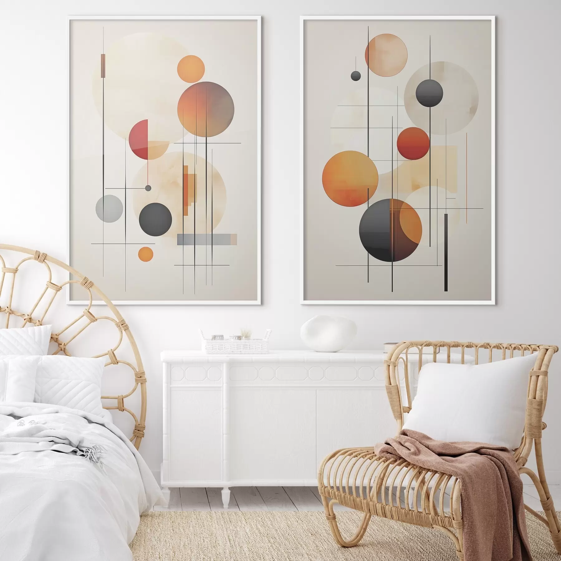 Fototapetai Geometrinė abstrakcija su sferomis d01103