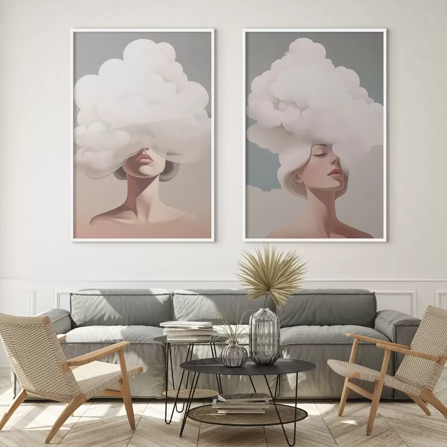 Fototapetai Mergaitė ir debesis d01186