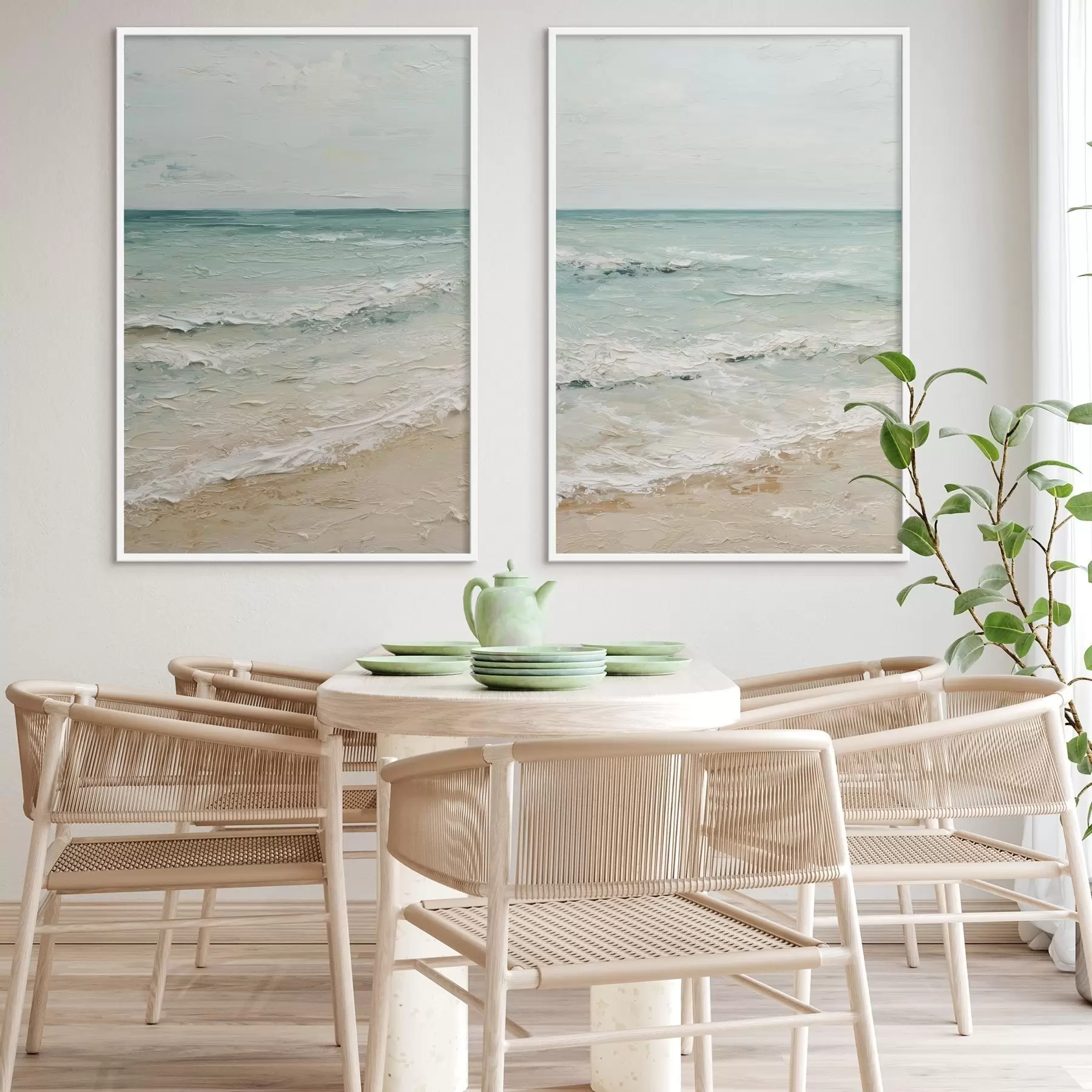 Fototapetai jūros pakrantė aliejaus tapybos stiliumi d01170