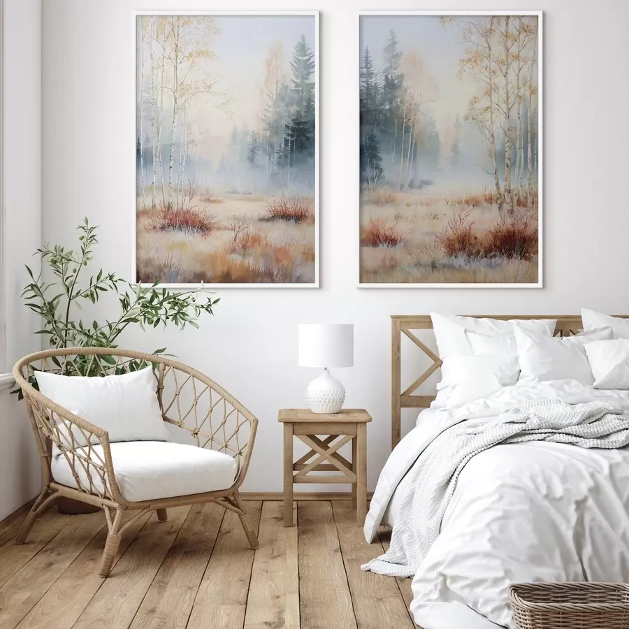 Fototapetai peizažas pirmieji šalčiai miške d01174