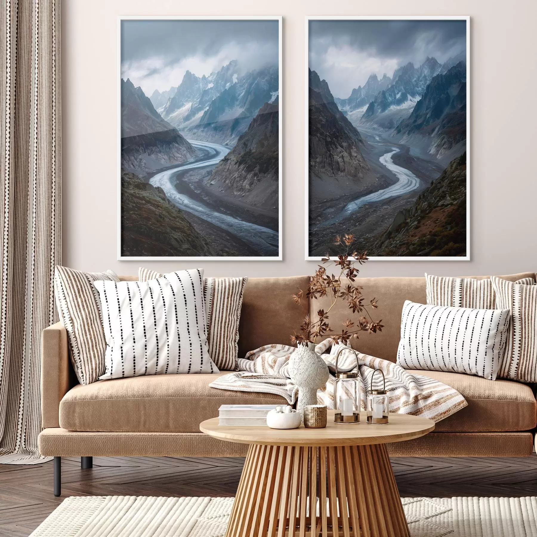 Fototapetai kalnų peizažas su debesimis d01180