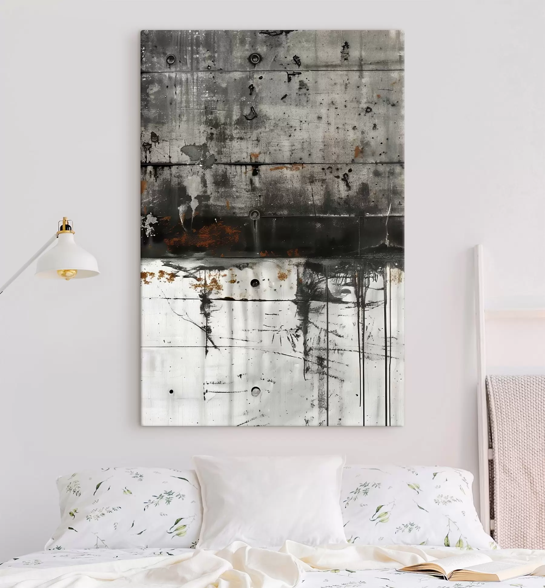 Paveikslėlis Dažų purslai ant betoninės sienos, akvarelės imitacija s47633