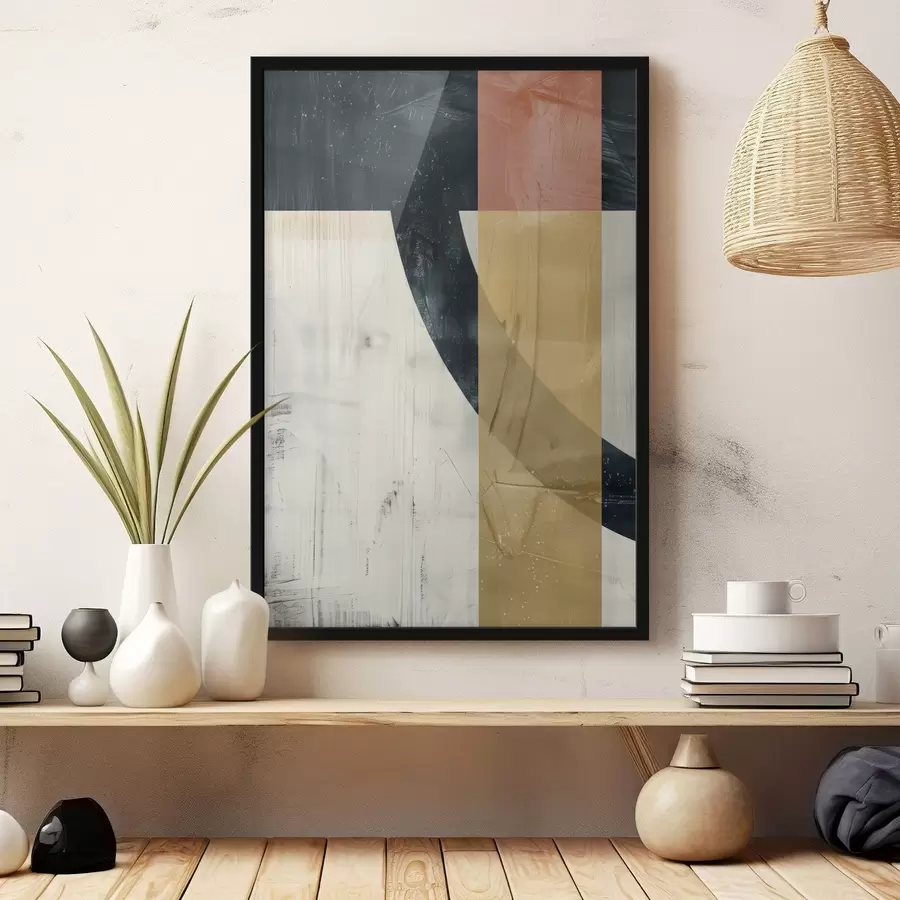 Fototapetai Geometrinės figūros ant betono fono f47634