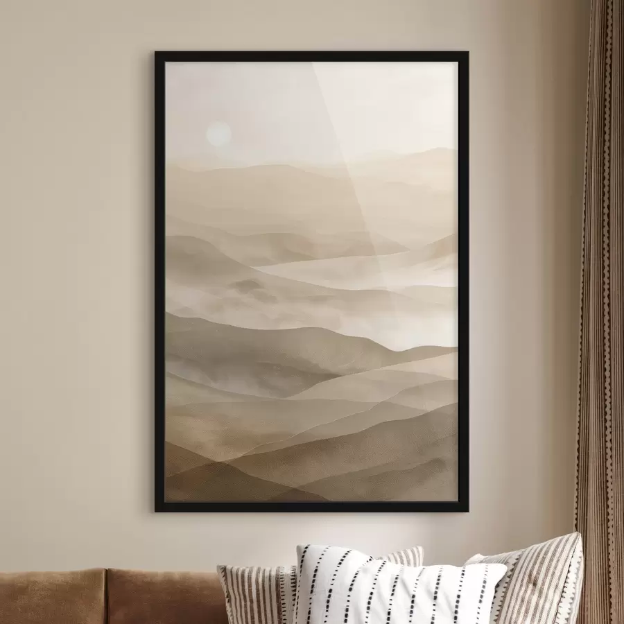 Fototapetai Šviesių tonų kalnai, akvarelės imitacija f47638