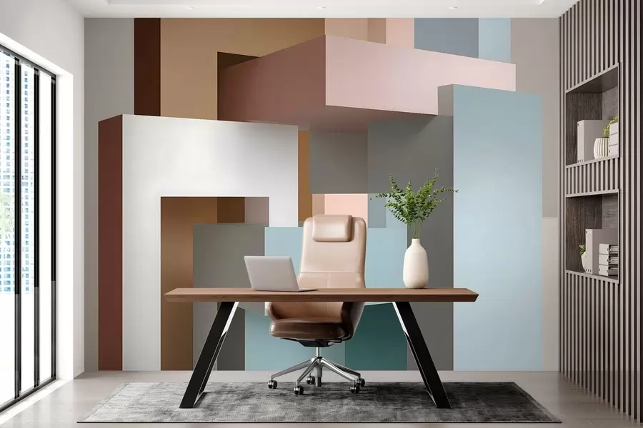 Fototapetai abstrakčioji geometrija 3D stiliumi w05065