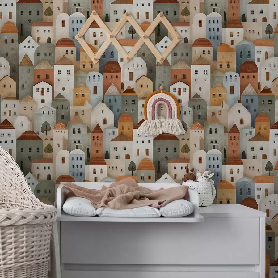 Fototapetai Mažos miestelio nameliai a00970