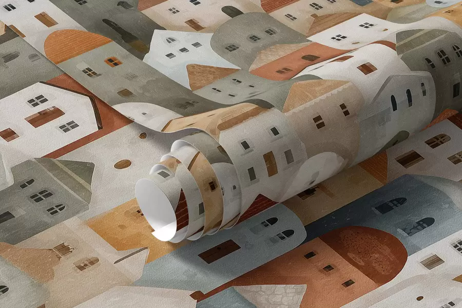 Fototapetai Mažos miestelio nameliai a00970