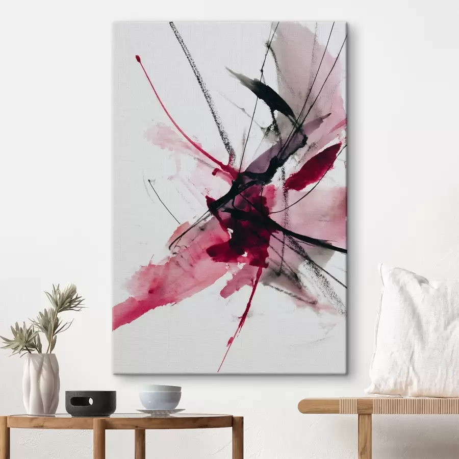 Paveikslėlis Šiuolaikinė linijų ir dėmių kompozicija akvarelės stiliumi s46951