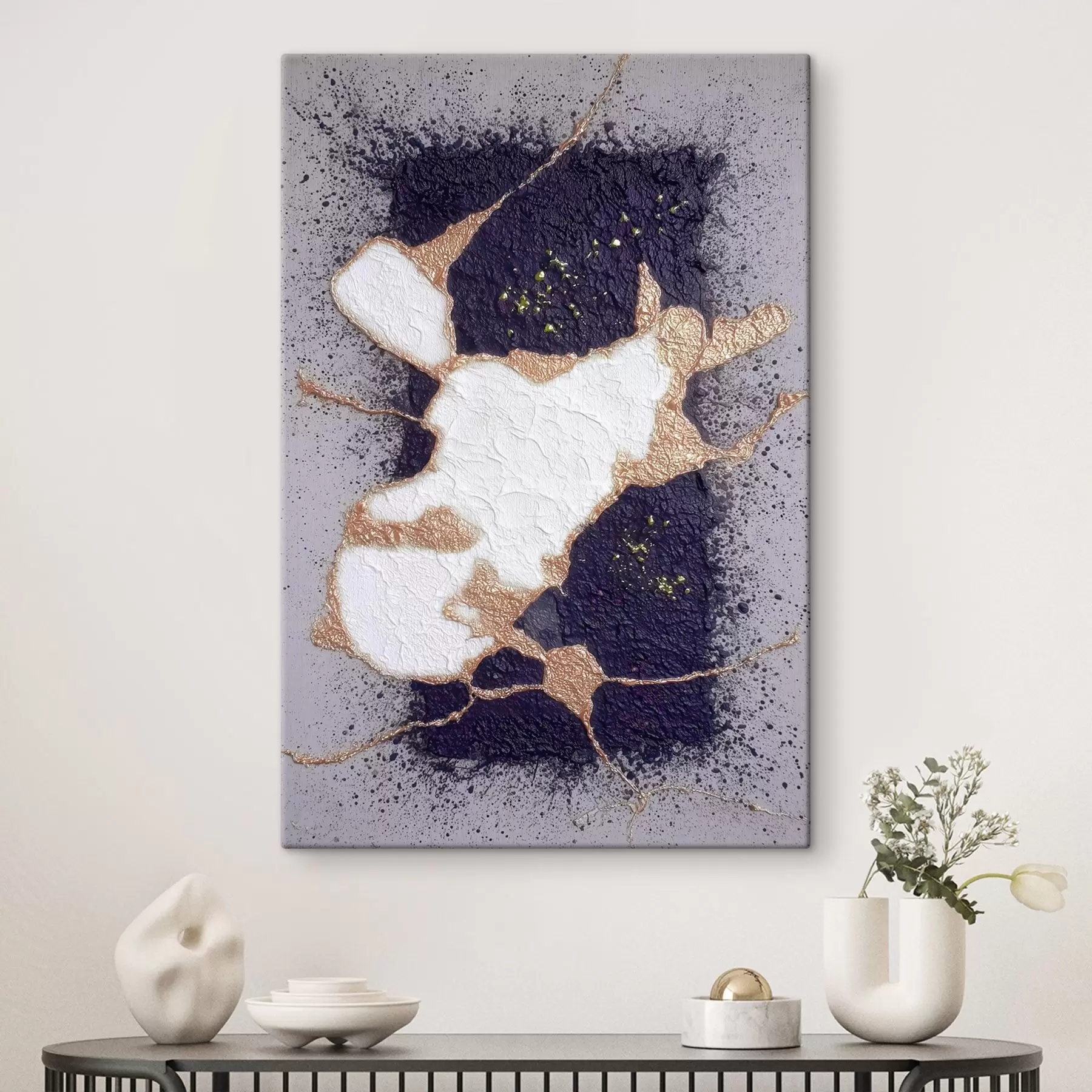 Paveikslėlis Abstraktus raudonos ir smėlio spalvų tonais su tūrinės tekstūros efektu s46952