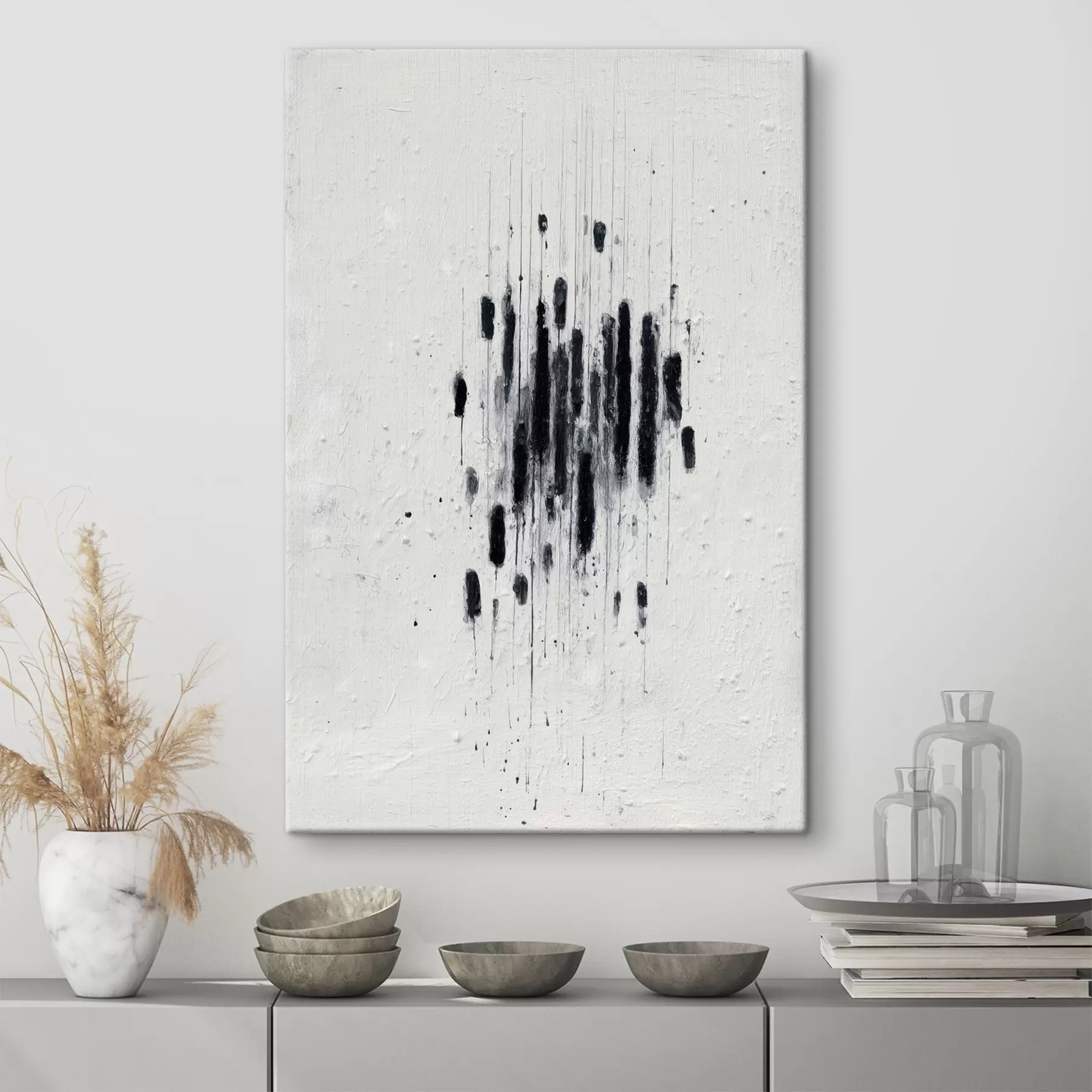 Paveikslėlis Minimalistinis menas su išraiškingais potėpiais ir neryškiais kraštais modernioje tapybos stiliaus s46957