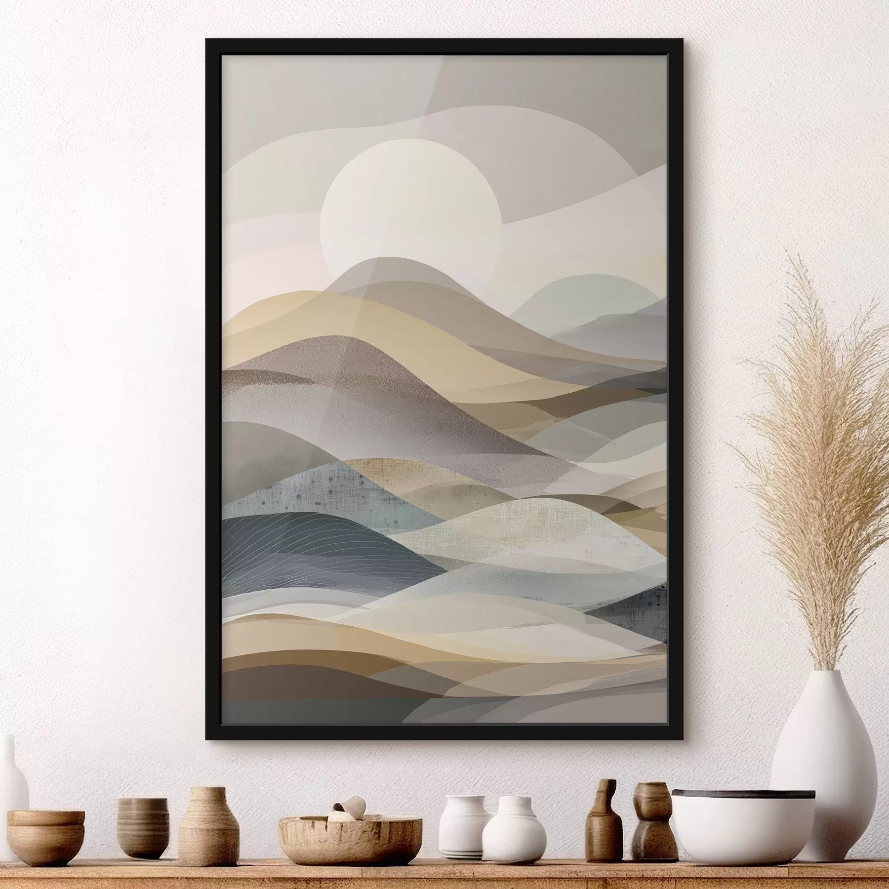 Fototapetai Abstrakčios kalvos, imituojantis akvarelė f47644