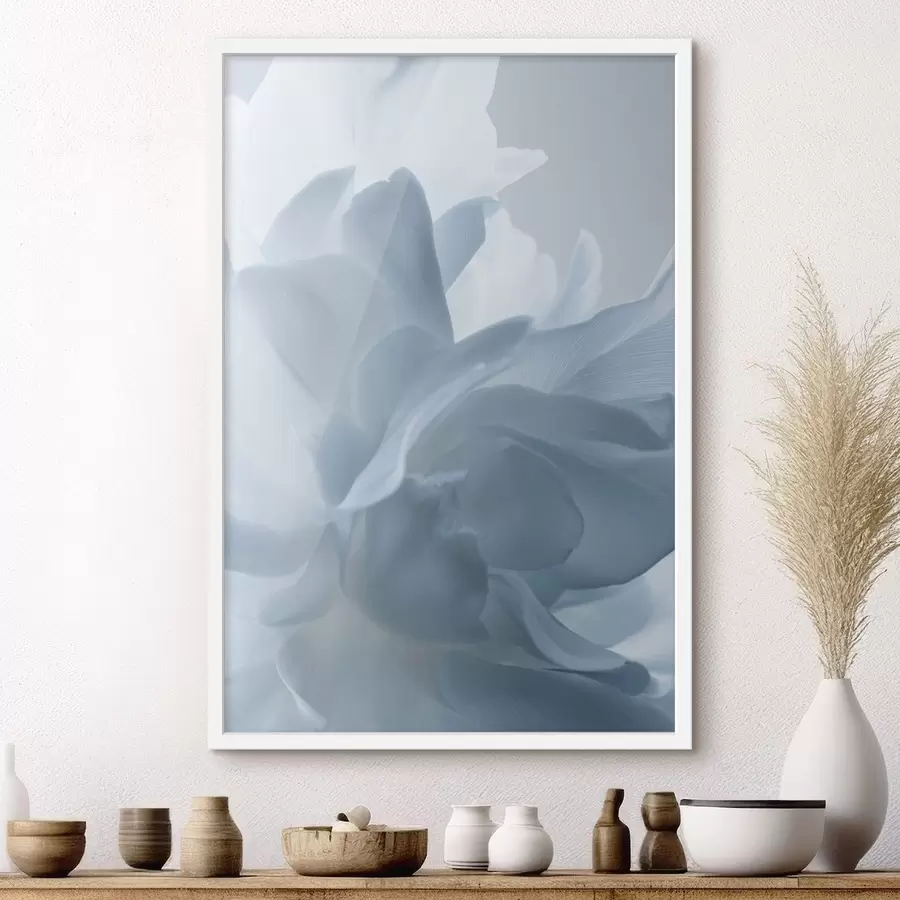 Fototapetai subtilūs mėlynos spalvos atspalvių žiedlapiai f47691