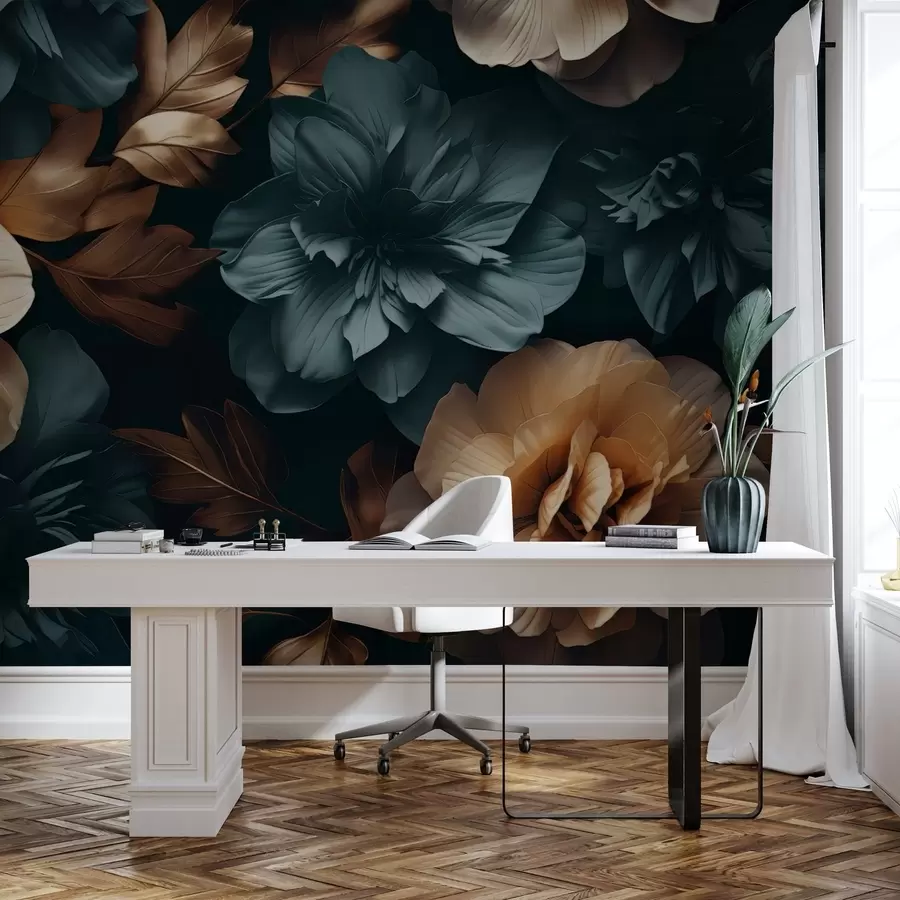 Fototapetai Tamsus žydintis sodas w05007