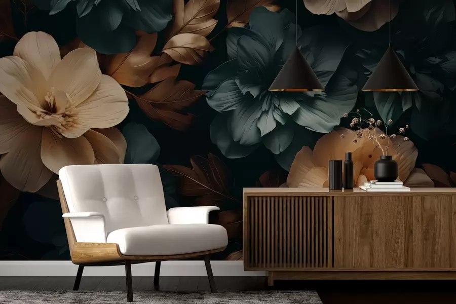 Fototapetai Tamsus žydintis sodas w05007