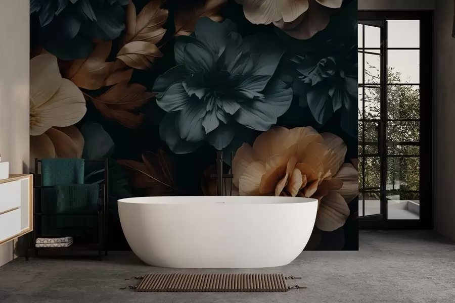 Fototapetai Tamsus žydintis sodas w05007