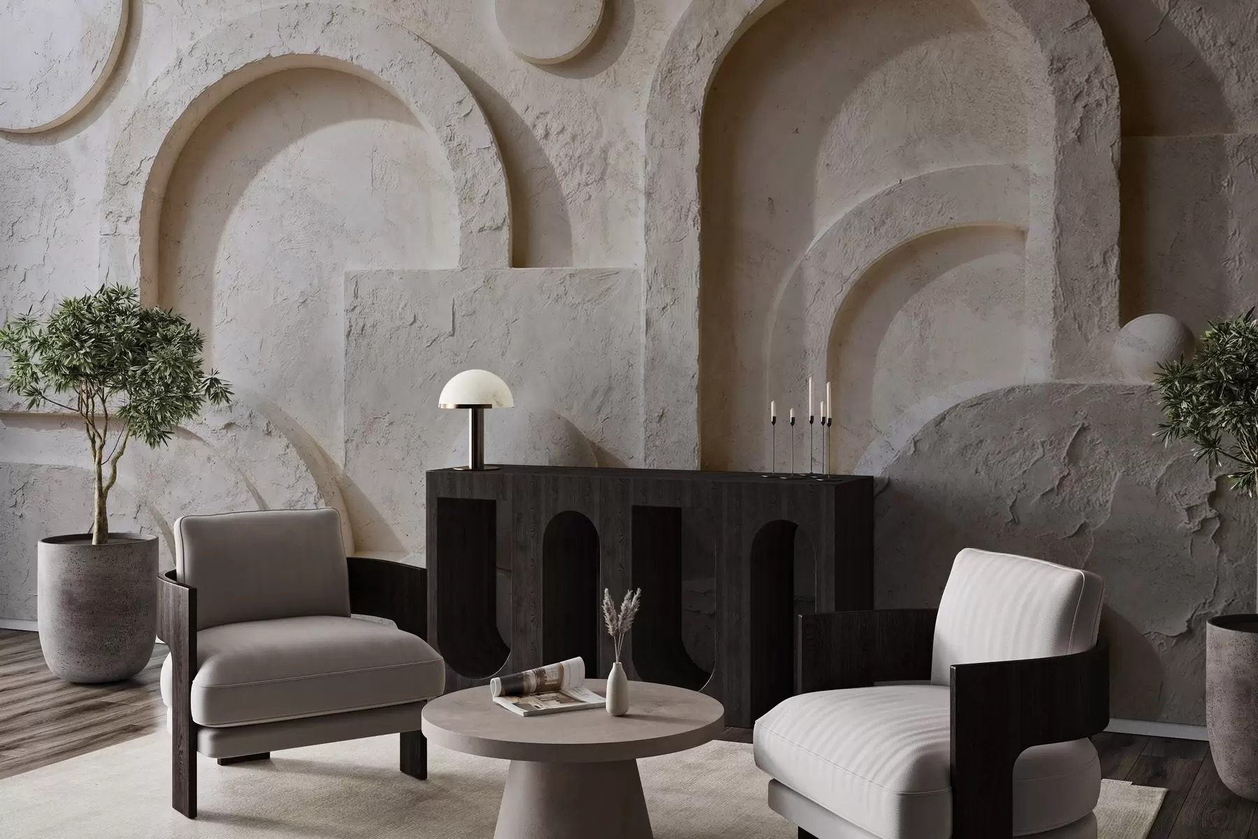 Fototapetai Tūrinė geometrija iš betono w05186